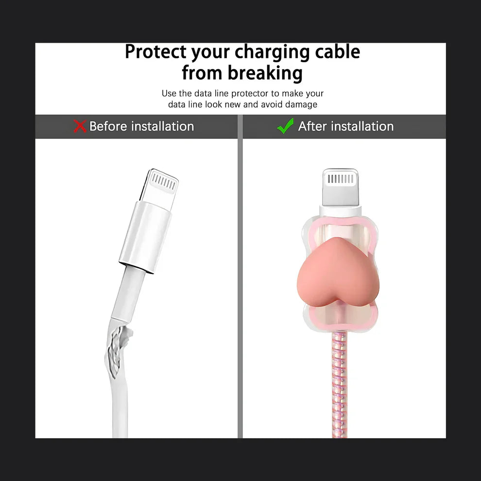 Peach Heart Charger Protector
